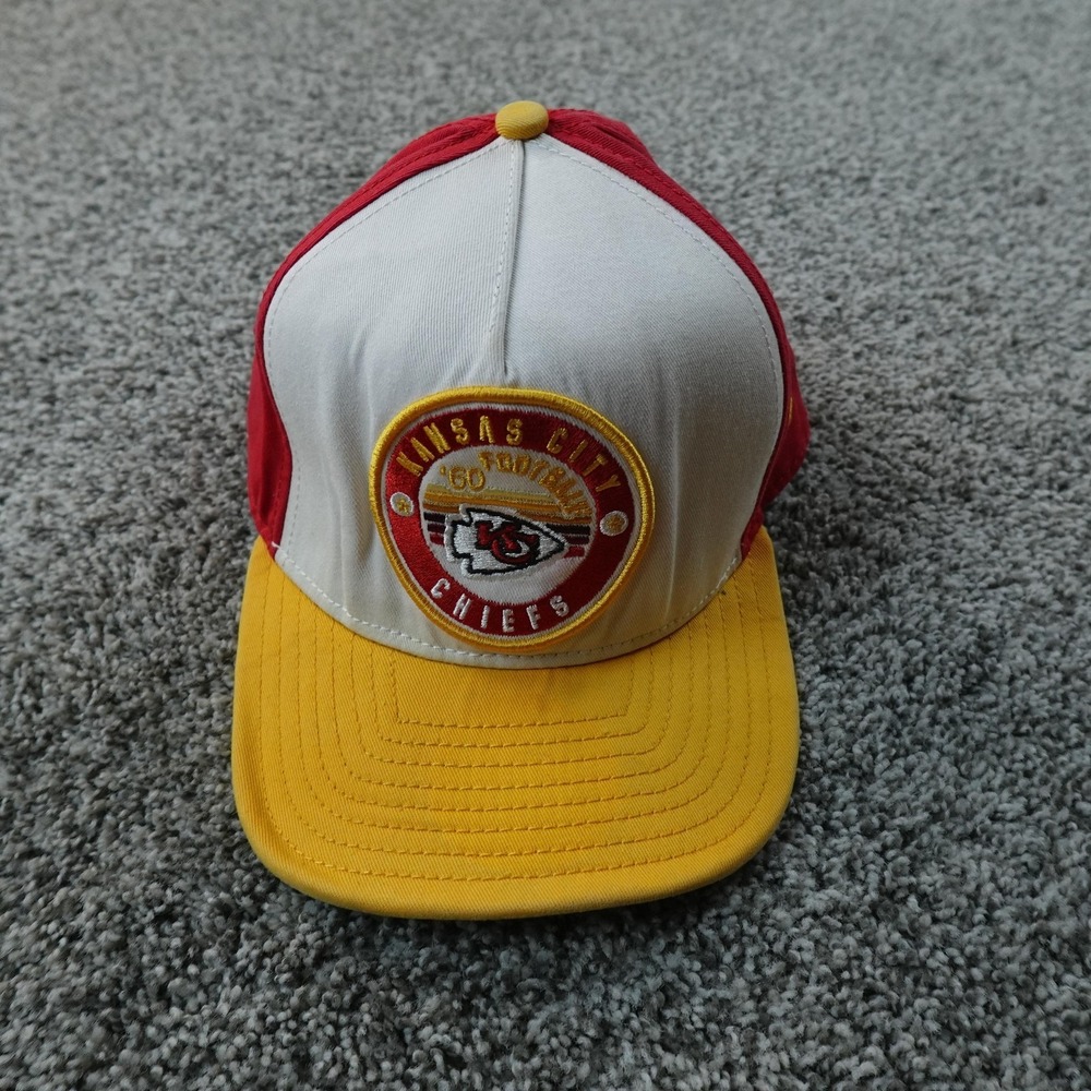 Kansas City Chiefs Hat Mens L Snap Back Cap Red Yellow NFL Football New Era Logo